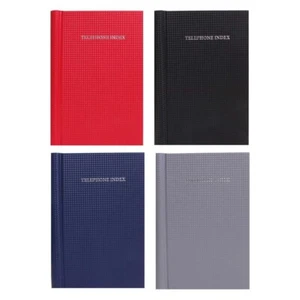 A5 Telephone & Address Index Book Hard Back Cover A-Z Index Spiral Design Office - Picture 1 of 20