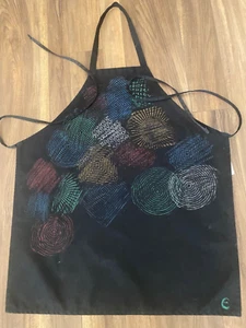Uncommon Threads Bib Apron Black Multicolor Design - Picture 1 of 3