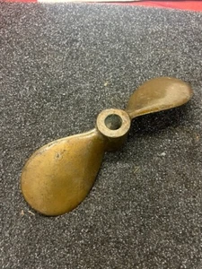 Vintage massiver Messing Pitchometer 2-Blatt Marine Boot Propeller Alameda California - Bild 1 von 6