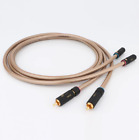 Pair HiFi 5N Copper Audio Signal Cable RCA Cord+Plug Gold Plated Wire Connectors