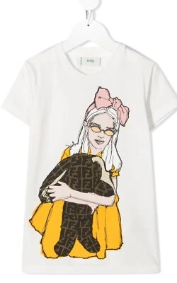 Футболка с логотипом Fendi для женщин и девочек - Изображение 1 из 4