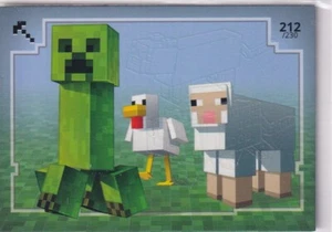 Tarjetas coleccionables Panini Minecraft Adventure artículo n.º 212 Creeper Sheep Chicken - Imagen 1 de 1