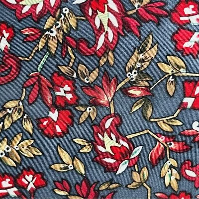 Corbata Christian Dior 100% Seda Floral Hiedra Dinero Antiguo Tranquilo Lujo Pop de Rojo Foto 1 de 4