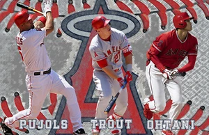 LA Angels Lithograph print of Angels Big Three. 17 x 11 - Picture 1 of 1