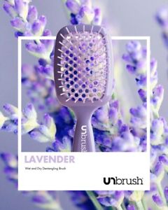 FHI HEAT Unbrush Wet & Dry Vented Detangling Hair Brush (Lavender) Pastel NIB