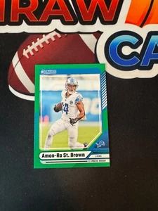 Amon-Ra St. Brown 2024 Donruss 139 Green Press Proof Detroit Lions - Picture 1 of 2