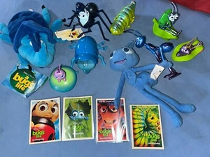 Disney A Bugs Life Lot Plüsch + McDonalds Spielzeug 1999 Lot Heimlich Flick Rarität Karten! - Bild 1 von 11