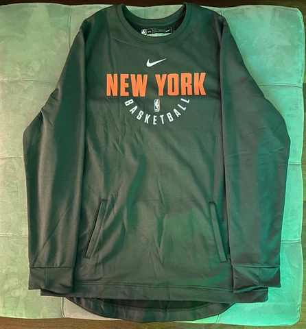 New York Knicks Nike DrI Fit On Court Performance Crewneck Sweatshirt 2XLT XXLT Cover