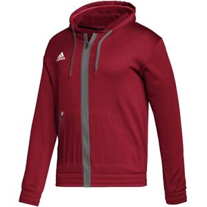 Adidas Men's Team Issue Full-Zip Hoodie RED | GRAY S