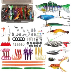 Fishing Lures Tackle Box KitSaltwater Freshwater Fishing Gear and EquipmentIn... - Picture 1 of 6