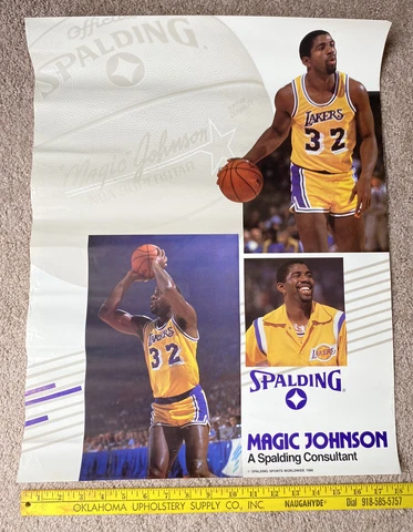 Spalding 1988 NBA superstars Magic Johnson Poster Cover