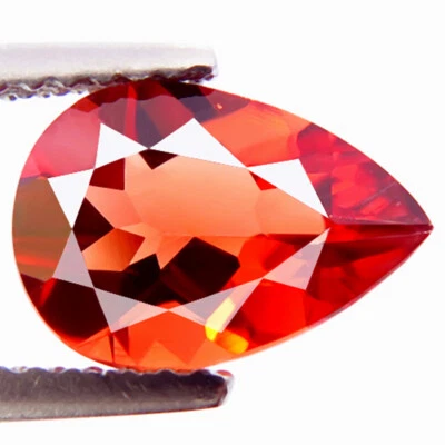 1.18ct FLAWLESS NATURAL BEST 5A+RED ANDESINE LABRADORITE SPARKLING PERFECT PEAR! - Image 1 of 4