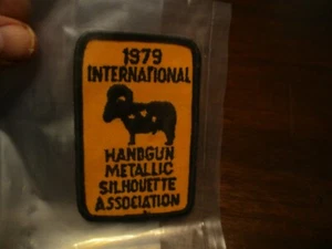 1979 INTERNATIONAL HANDGUN METALLIC SILHOUETTE ASSOCIATION PROMO ORIGINAL PATCH - Picture 1 of 2