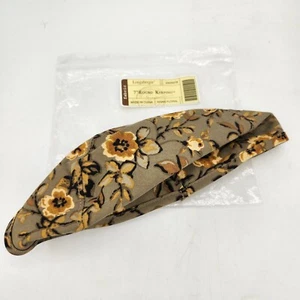 Longaberger 7" Round Keeping  Basket Fabric Liner Khaki Floral #23525278 NOS - Bild 1 von 5