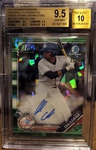 2019 BOWMAN  AUTOGRAPH - ATOMIC Green Refractor #BCP-204 Isiah Gilliam /99 