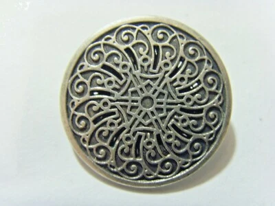 De colección 23 mm Tono Plata Metal Judío Enmascarado Estrella David Judaica Botón 51264 Foto 1 de 3