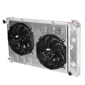 Aluminum 3 Row Radiator+Shroud Fan For Chevy 1970-1981 Camaro/78-87 Monte Carlo - Picture 1 of 11
