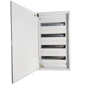 Boîte à fusibles boîte de distribution encastrée métal 72 modules 4 rangées IP30 - Photo 1/6