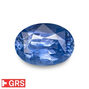 Zaffiro Blu Certificato GRS SRI LANKA 9,77 Ct. Naturale Non Trattato BLU VELLUTATO - Foto 1 di 5