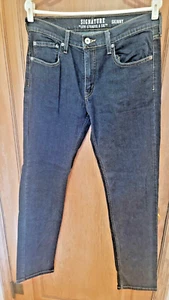 Signature by Levi Strauss Skinny Fit jeans 32x34 Dark Wash - Picture 1 of 12