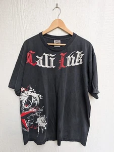 Cali Ink Large Grizzly King Bear Print Black Cotton  T-Shirt Men’s Size 2XL - Picture 1 of 4
