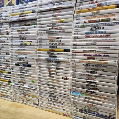 HUGE LOT! 150 Nintendo Wii Games Original Artwork All White Cases and Checked! - Image 1 of 4