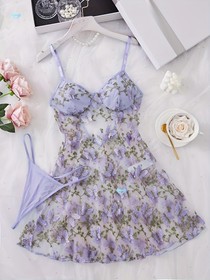 Women's Sexy-Lingerie Babydoll Sleepwear Underwear Lace Dress G-String Nightwear