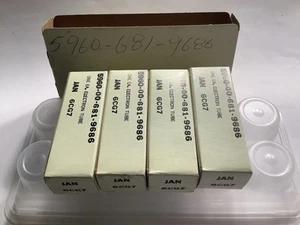 Pair JAN 6CG7 6FQ7  Vacuum Tube  Audio 1970'S NOS NIB PreAmp Wz Plates Splitter - Picture 1 of 9