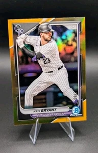 2024 Bowman Chrome Kris Bryant /50 Gold Refractor #90 Colorado Rockies - Picture 1 of 2