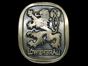 TC13157 VINTAGE 1976 **LOWENBRAU** BEER ADVERTISEMENT BELT BUCKLE - Picture 1 of 2