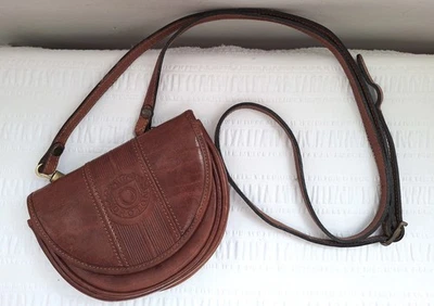 OROTON AUSTRALIA VINTAGE BROWN  LEATHER CROSSBODY SATCHEL TOTE HANDBAG - Image 1 of 4