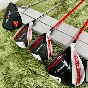 TaylorMade AEROBURNER 13-Piece Set Men's Golf Right 1W.5W.4UT.4-9.P52°.58°.Pt - Picture 1 of 8