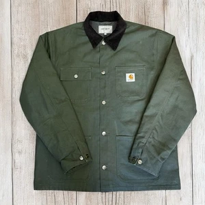 Carhartt Men's Green Cotton Michigan Chore Coat Work Jacket Size Large - Picture 1 of 8