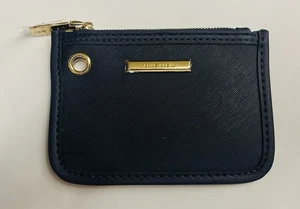 Portafoglio nuovo Anne Klein blu navy e oro piccolo made in Cambogia - Foto 1 di 13
