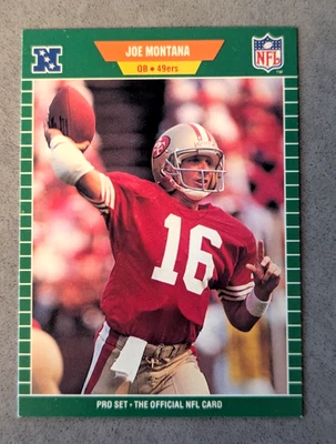 Tarjeta de fútbol americano Sharp 1989 NFL Pro Set #381 Joe Montana San Francisco 49ers-ex+/nm Foto 1 de 2