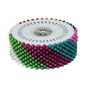 Decorative Round Pearl Straight Head Pins 1.5 inch - 480 Pcs Multi-Color - Picture 1 of 2