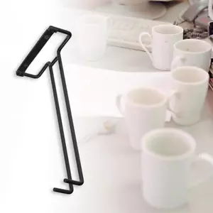 Hanging Stemware Holder Wall-Mount Single Rail Goblet Holder Kitchen Accessories - Picture 1 of 6