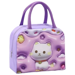 Insulated Lunch Bag 3D Animal Cartoon For School, Work, Travel, Picnic NEW - Picture 1 of 16