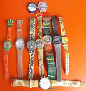 Gruppo 10 Armbanduhren Quarzo - 7x Swatch, 1x Tcm , 1x Cmi Casio Sammleruhre - Foto 1 di 4