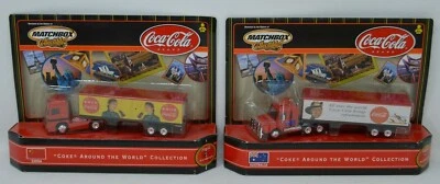Lot of 2 Matchbox Coca-Cola Coke Around the World Australia Tractor Trailer NIP - Image 1 of 4