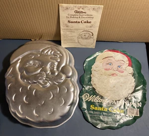 Inserto de papel e instrucciones vintage Wilton Party Pan Santa Cake Navidad 1979 - Imagen 1 de 12