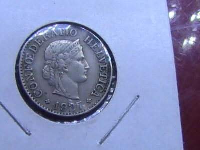 MONEDA SUIZA 10 RAPPEN 1927 B AU Foto 1 de 4