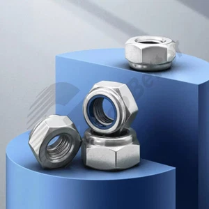 Nylon-Insert Locknuts M2 M2.5 M3~M20 304 Stainless Steel Nylon-Insert Locknuts - Picture 1 of 12