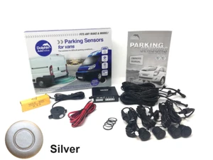 Dolphin Van Parking Sensors 4 Sensor Audio Rear Kit, Park Reversing Aid - Silver - Picture 1 of 10