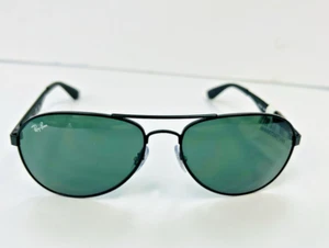 Ray-Ban RB 3549 Matte Black/Grey Green (006/71) Sunglasses aviator new - Picture 1 of 9