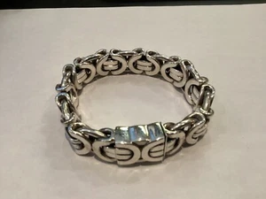 INCREDABLE AUTHENTIC SIGNED JB HUGE HEAVEY STERLING SILVE MENS BRACELET NR - Picture 1 of 12