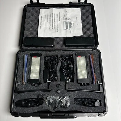 Set of 2: Litepanels Mini LED Lights: 4 Batteries, 2 Chargers, Filters: Works - Image 1 of 4