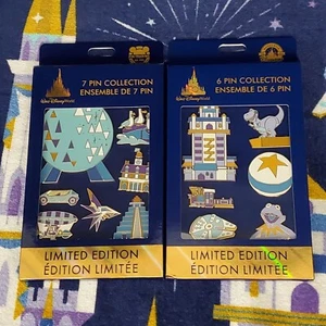 *EPCOT & Hollywood Studios Box Pin Sets* 2022 Walt Disney World 50th Anniversary - Picture 1 of 4