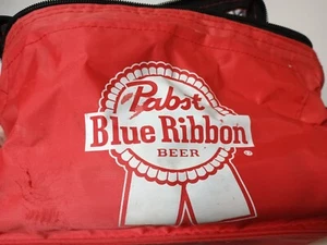 Vintage PBR Pabst Blue Ribbon Red Soft Side Cooler Top Zustand  - Bild 1 von 5