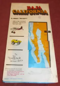 1977 Baja California Aeronautical Flight Chart Pilots Map Vintage Aviation Mexico - Bild 1 von 1